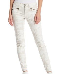 WILLIAM RAST Jane Skinny Cargo Cream Camo Jeans